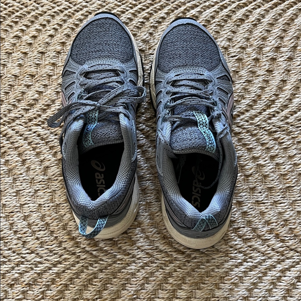 Asics Charcoal and Teal Sneakers